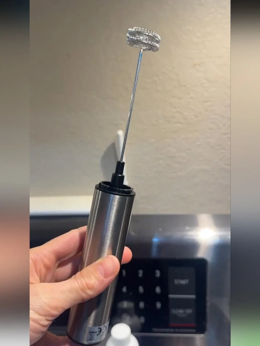 Stainless Steel Milk Frother and Storage Tube - Sleek Home Accent